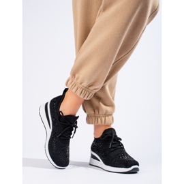 Deportivas cuña Shelovet textil negro 1