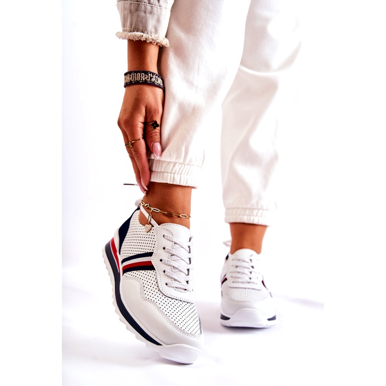 Evento Deportivas mujer piel blanca y azul marino Jane blanco 1