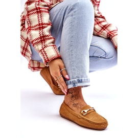 Mocasines Clásicos De Ante Con Decoración Camel marrón 2