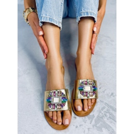 Seastar Chanclas Lowell con piedras doradas dorado 2