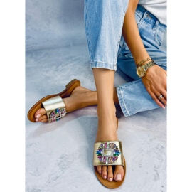 Seastar Chanclas Lowell con piedras doradas dorado 3