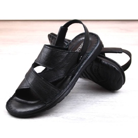Chanclas de hombre en piel negra T.Sokolski LM20-02 negro 7
