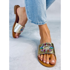 Seastar Chanclas Lowell con piedras doradas dorado 5