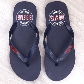 Chanclas de hombre Big Star azul marino JJ174537 4