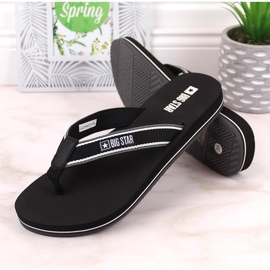 Chanclas negras planas Big Star JJ274A377 negro 8