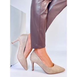Stilettos clásicos de mujer Eurielle Khaki beige 2