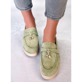 BM Mocasines de ante de Ottavia Green verde 1