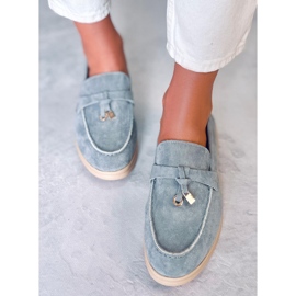 Mocasines de ante de Ottavia Azul 2