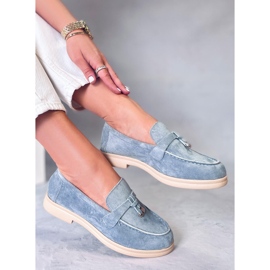 Mocasines de ante de Ottavia Azul 3