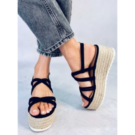 BM Alpargatas negras con cuña Altman negro 3