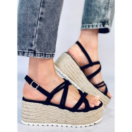 BM Alpargatas negras con cuña Altman negro 2