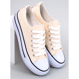 BM Zapatillas clásicas de mujer Fargis Beige 5