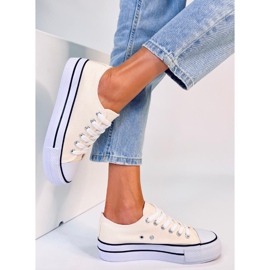 BM Zapatillas clásicas de mujer Fargis Beige 4
