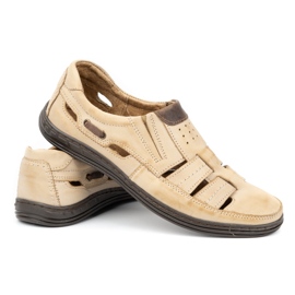 Polbut Zapatos de hombre calados 06 para verano beige 7
