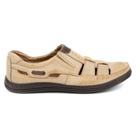 Polbut Zapatos de hombre calados 06 para verano beige 1