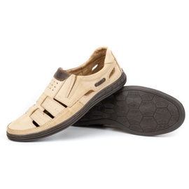 Polbut Zapatos de hombre calados 06 para verano beige 4