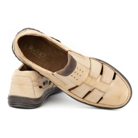 Polbut Zapatos de hombre calados 06 para verano beige 5