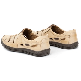 Polbut Zapatos de hombre calados 06 para verano beige 6
