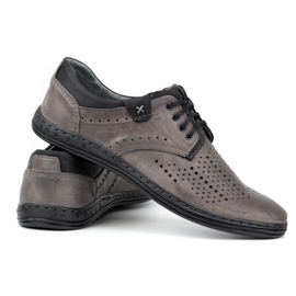 Polbut Zapatos de piel para hombre 402 verano gris 8