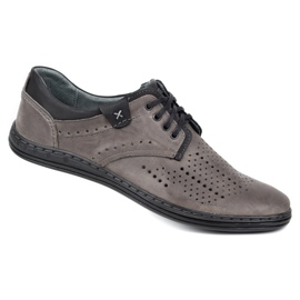 Polbut Zapatos de piel para hombre 402 verano gris 3