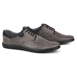 Polbut Zapatos de piel para hombre 402 verano gris 4