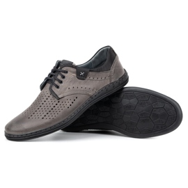 Polbut Zapatos de piel para hombre 402 verano gris 5