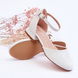 PE1 Sandalias Infantiles Tacón Bajo Nelly Plateado Claro blanco 6