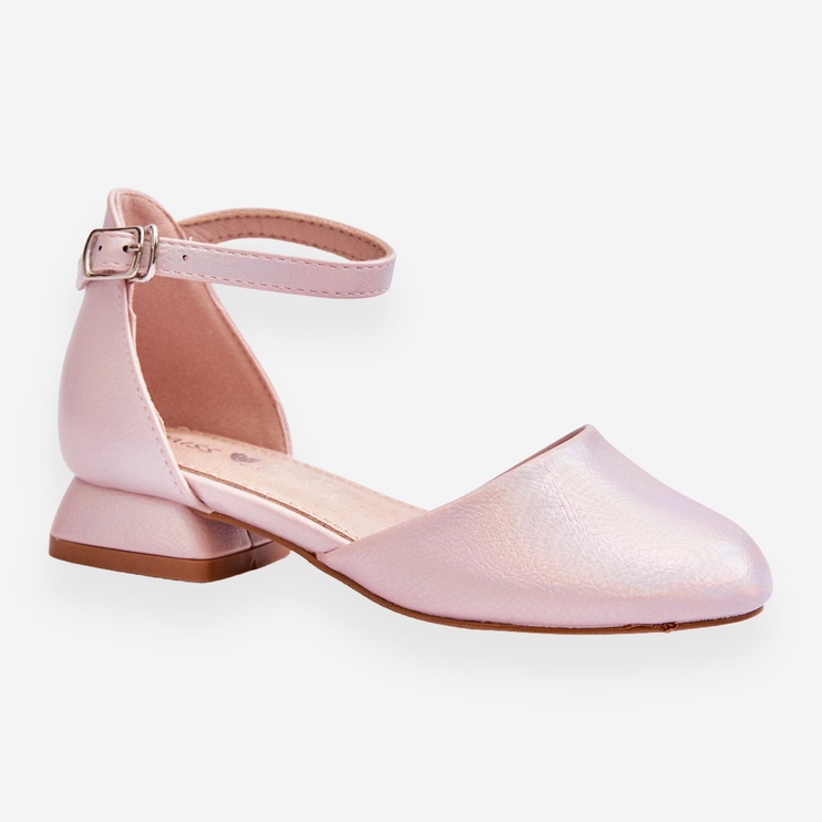 Sandalias Infantiles Tacón Bajo Rosa Nelly 1