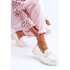 Mocasines sin cordones con plataforma Riverside blancos 6