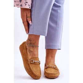 Mocasines clásicos de ante con adorno Camel Amera marrón 1