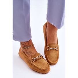 Mocasines clásicos de ante con adorno Camel Amera marrón 3