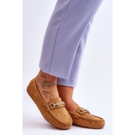 Mocasines clásicos de ante con adorno Camel Amera marrón 7