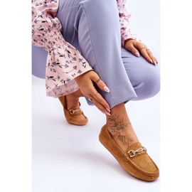 Mocasines clásicos de ante con adorno Camel Amera marrón 5
