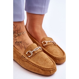Mocasines clásicos de ante con adorno Camel Amera marrón 6