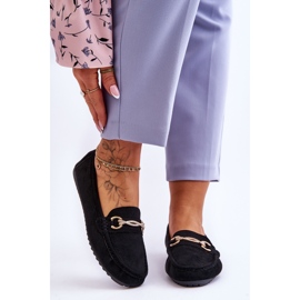 Mocasines clásicos de ante con adorno Black Amera negro 2
