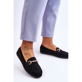 Mocasines clásicos de ante con adorno Black Amera negro 3