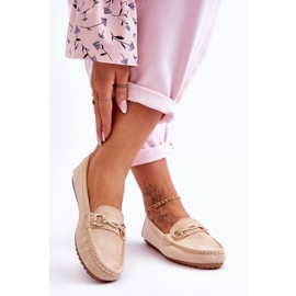 Mocasines Clásicos De Ante Con Adornos Beige Amera 2