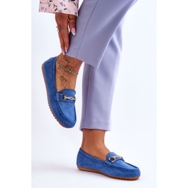 Mocasines Clásicos De Ante Con Adorno Azul Amera 4