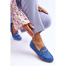 Mocasines Clásicos De Ante Con Adorno Azul Amera 5