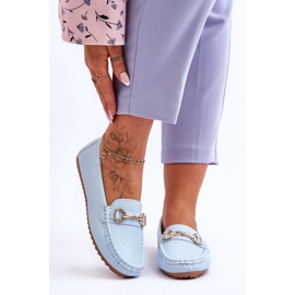 Mocasín Clásico Piel Verona Azul Claro 1 Mocasín Clásico Piel Verona Azul Claro 1