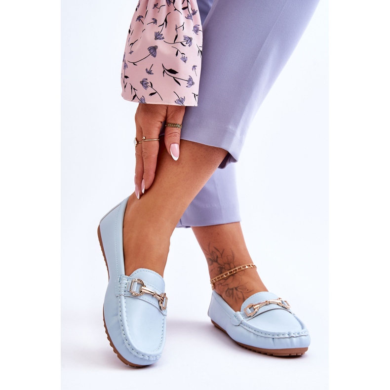 Mocasín Clásico Piel Verona Azul Claro 2