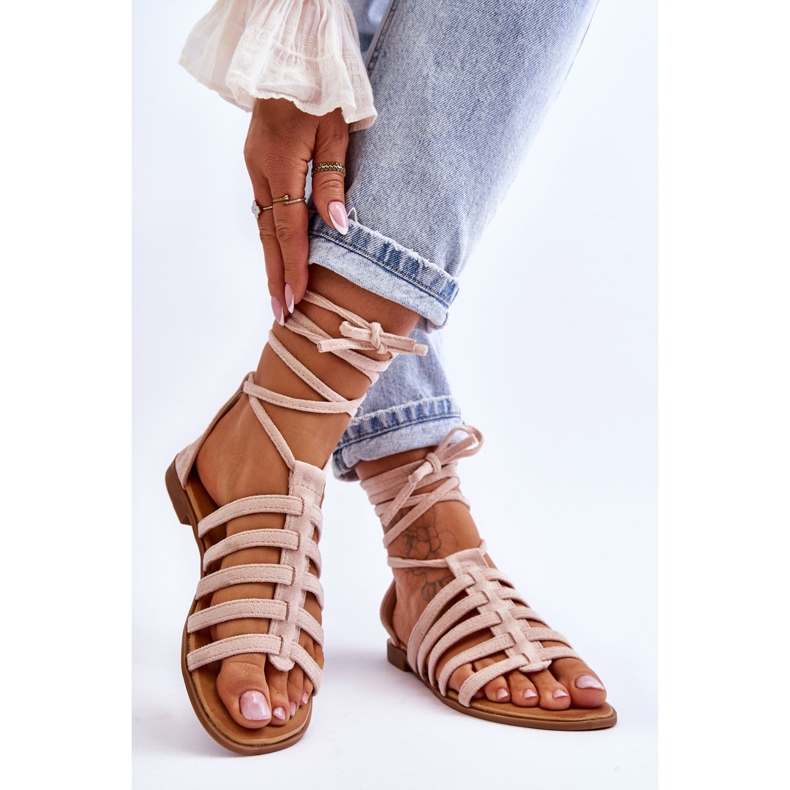 FC3 Sandalias Romanas Mujer Ante Beige Semper 2