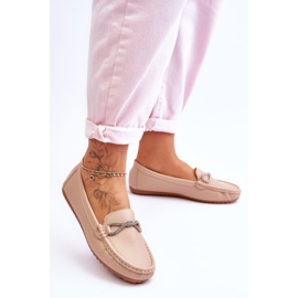 Mocasines De Mujer Sin Cordones Con Decoración De Purpurina Beige This Moment 3