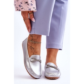 FC3 Mocasines de mujer sin cordones con adorno de purpurina Plateado This Moment plata 1