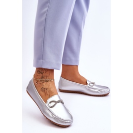 FC3 Mocasines de mujer sin cordones con adorno de purpurina Plateado This Moment plata 2