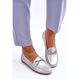 FC3 Mocasines de mujer sin cordones con adorno de purpurina Plateado This Moment plata 3
