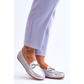 FC3 Mocasines de mujer sin cordones con adorno de purpurina Plateado This Moment plata 7