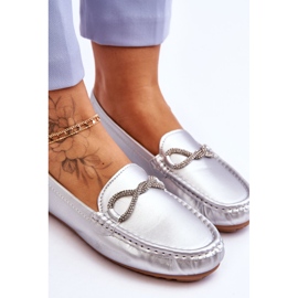 FC3 Mocasines de mujer sin cordones con adorno de purpurina Plateado This Moment plata 6