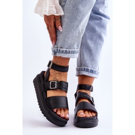 FM1 Sandalias De Mujer Con Tira Hever Negra negro 1