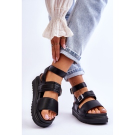 FM1 Sandalias De Mujer Con Tira Hever Negra negro 2